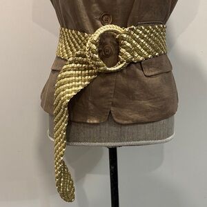 Elegant Gold Woven Belt